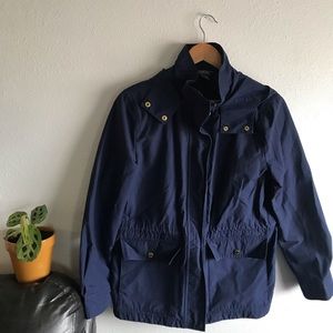 Navy Lands End Rain Coat